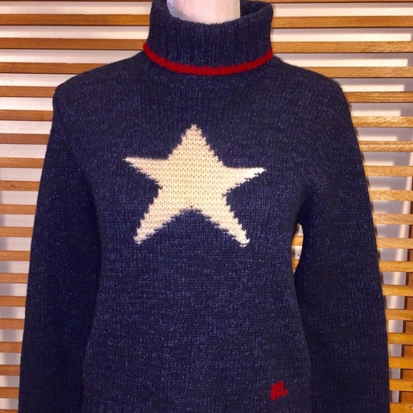Ralph Lauren Sweaters - Ralph Lauren Wool Silk Star Sweater Women's L